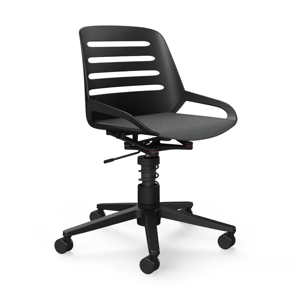 Aeris Numo Task Black - (column with spring and castors) Aeris Numo Task Black - (column with spring and castors)