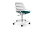 Aeris Numo Task White - (column with spring and castors) Aeris Numo Task White - (column with spring and castors)