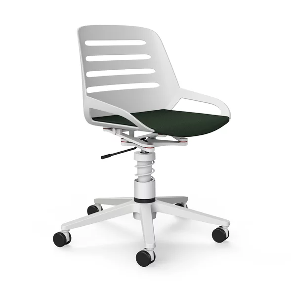 Aeris Numo Task White - (column with spring and castors) Aeris Numo Task White - (column with spring and castors)