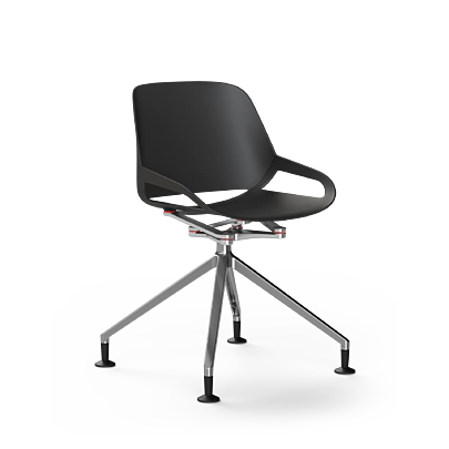 Stolička Aeris Numo (klzáky na hviezdici) Black