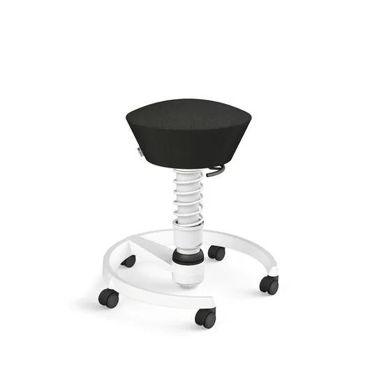 Stolička Aeris Swopper Microfibre čierna podnož biela / s kolieskami Stolička Aeris Swopper Microfibre čierna podnož biela / s kolieskami