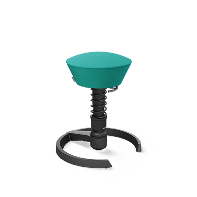 Stolička Aeris Swopper Wool turquoise podnož čierna / bez koliesok