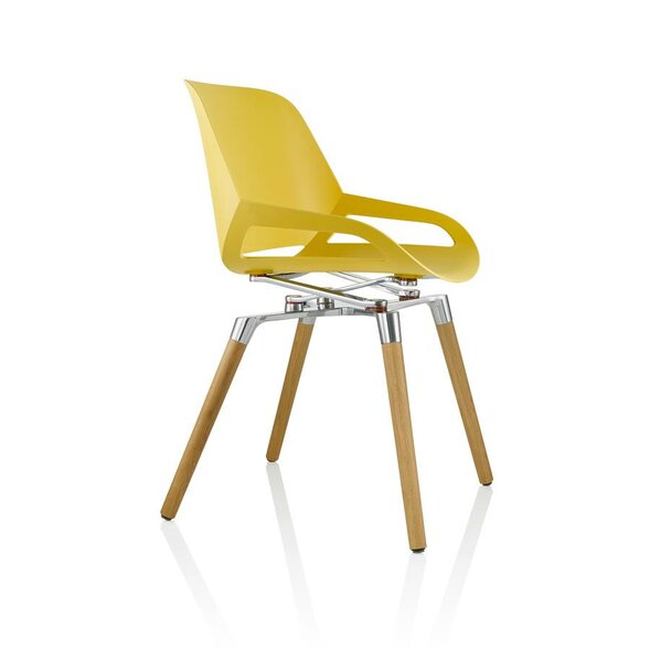 Stolička numo (drevené 4 nohy) Yellow