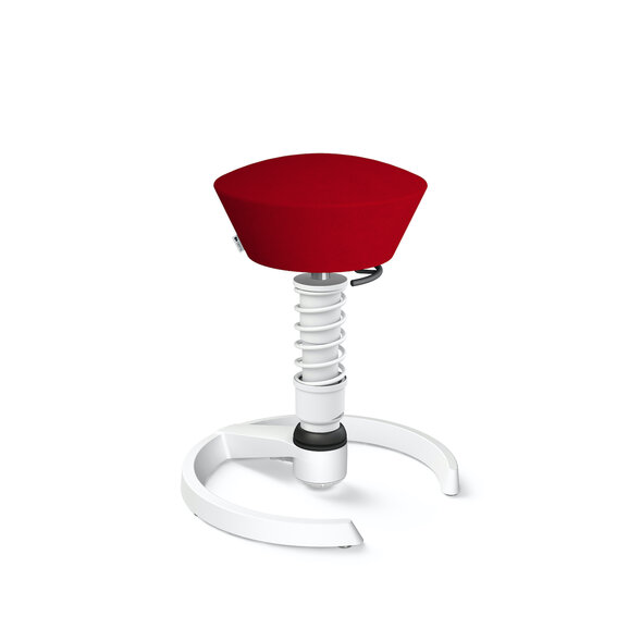 Stolička Swopper Microfibre červená podnož biela / bez koliesok
