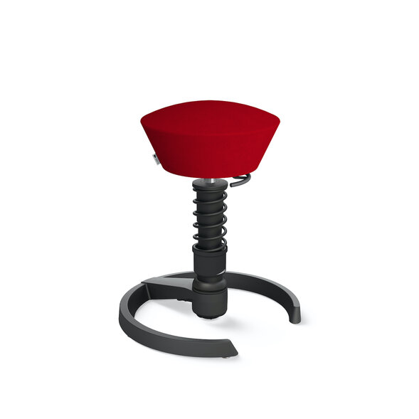 Stolička Swopper Microfibre červená podnož čierna / bez koliesok