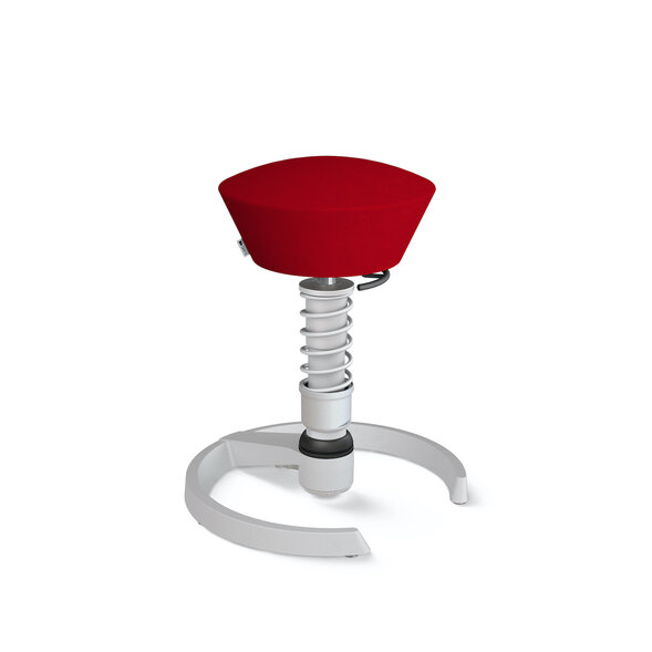 Stolička Swopper Microfibre červená podnož metalická / bez koliesok