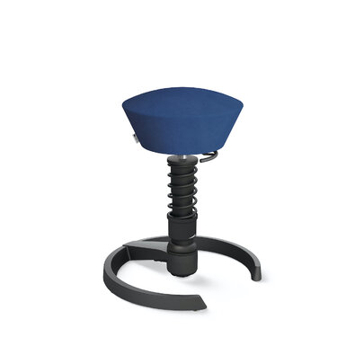Stolička Swopper Microfibre modrá podnož čierna / bez koliesok