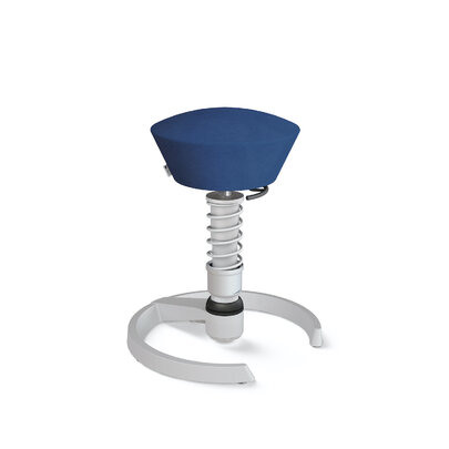 Stolička Swopper Microfibre modrá podnož metalická / bez koliesok